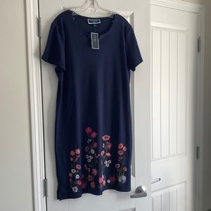 Casual Embroidered Floral Dress
